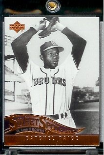 2005 Upper Deck Sweet Spot Classic Baseball Card #83 Satchel Paige St. Louis Browns - Mint Condition - In Protective Display Case !