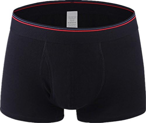 Vanbon Mens Underwear Strechy Comfortable Trunks Boxer Brief (US M(Label L) Black One Piece)
