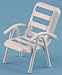 Dollhouse Miniature 1:24 Scale Lawn Chair in White Metal