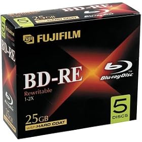 Click here to buy Fujifilm Media 25303606 BD-RE Blue Ray Disc Re-Writable 10MM Jewel Case - 5 Pack Box by Fuji.