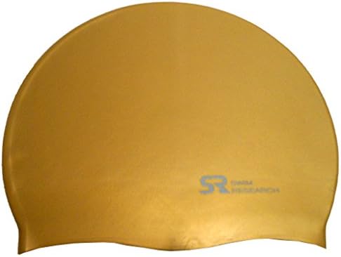 Swim Research Metallic Hypoallergenic Solid Silicone Swim Cap (Metallic Gold)