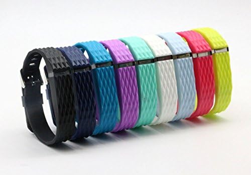 Cute Replacement Wristband Bracelet Strap/ Wireless Activity and Sleep Tracker Accessory Textured Bands with Watchband Style Buckle For Fitbit Flex, One Size, Pack of 9