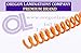 Spiral Binding Coils 8mm (5/16 x 36-inch) 4:1 [pk of 100] Pumpkin Orange (PMS 1375 C)