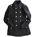 Womens Black Long Pea Coat Size: XtraLarge