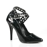 5 Inch Women's Evening Shoes Sexy High Heel Shoes Crisscross Pump Shoes With Eyelet-Hole Black Patent