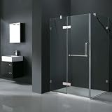Vigo VG6011CHCL48 32x48 Frameless Clear Glass Shower Enclosure Chrome