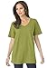 Roamans Women's Plus Size V-Neck Ultimate Tee