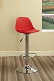 Red & Chrome Finish Air Lift Adjustable Modern Bar Stool