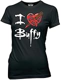 IMAGE OF Buffy The Vampire Slayer I Heart Buffy Black Junior Tee L