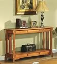Anthony OCST470 - Mission Style Sofa Console Table in Medium Oak Finish