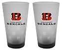 Cincinnati Bengals Frosted Pint Glass (16-Ounce, Set of 2)