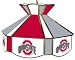 Ohio State Buckeyes Teardrop Style Stained Glass Swag Light