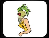 Mouse Pad with head, Hawaii, funny, humor, creature, Polynesia, cartoon, woman, arm
