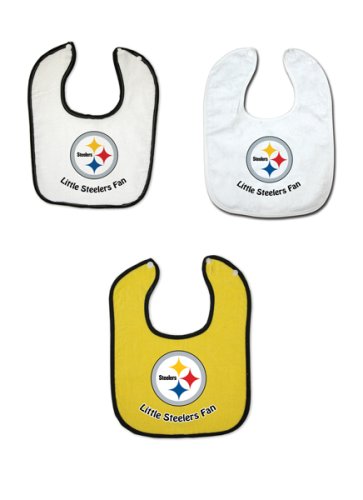 Pittsburgh Steelers 3 Pack Snap Bib Set