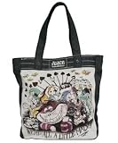 Alice In Wonderland A Little Mad Cheshire Cat Canvas Tote Bag