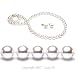 AAA Quality 18 Inch Round 7-7.5mm White Akoya SaltWater Cultured Pearl Necklace & Earrings Set