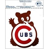Chicago Cubs 1968 Static Cling Window Decal Sticker by Rico Tag (Set of 2)