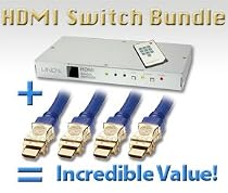 LINDY HDMI Switch Remote with 4 Premium Gold HDMI Cables