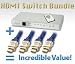 LINDY HDMI Switch Remote with 4 Premium Gold HDMI Cables