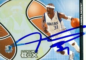 Jason Terry Autographed/Hand Signed Basketball Card (Dallas Mavericks) 2005 Topps Luxury Box #16
