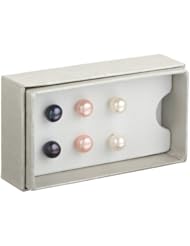 Set of 3 Freshwater Cultured Pearl Studs with Sterling Silver Post and Backs (8-8.5mm)