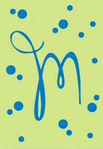 Monogram Polka Dot Garden Size Flag - M