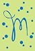 Monogram Polka Dot Garden Size Flag - M