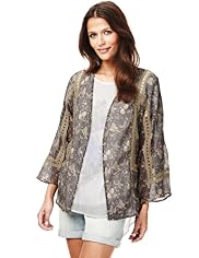 Indigo Collection Bird Print Cover-Up Top