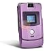 Eforcity Clear Purple Protective Crystal Case for Motorola Razr V3 / V3c / V3m