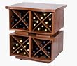 Wave Cube Island Display with Cubbie Inserts in Chestnut with Satin Finish