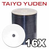 Taiyo Yuden - 100 x DVD-R - 4.7 GB 16x - white - ink jet printable surface - brick - storage media