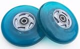 2 BLUE LIGHTED SCOOTER WHEELS for RAZOR With Bearings