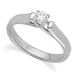 14K White Gold Diamond Engagement Ring - 0.25 Ct.