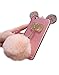 Jesiya iPhone 6 plus/6s Plus Case Fur TPU,Super Cute 3D Handmade Diamond Ears Handcraft with Metal Ring Metal Buckle Pendant Fur Plush Ball Clear Cover case for iPhone 6 plus/6s Plus 5.5
