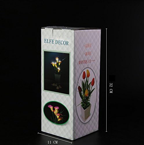 LED Flower Tree Light, Sparkly 6 Head Imitated Crystal Bonsai Light with Vase, USB Romantic Flower Night Light Birthday Gift/Christmas Present/ Valentine's Day/ Wedding/ Near Year's Gift, Green Branch