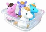 Iwako Japanese Erasers In A Mini Bento Box - Horses - Iwako