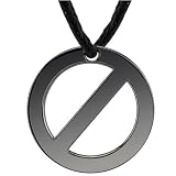 Fast-lane Fashion: Designer Inspired Surgical Stainless Steel Gunmetal Finish Circle Pendant on a Black Cord for Men