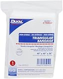 Pac-Kit by First Aid Only 4-007 Non-Woven Triangular Bandage with 2 Fastening Hooks, 56" Length x 40" Width