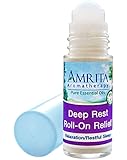Amrita Aromatherapy: Deep Rest Roll-On Relief (Natural Sleep Aid) with Essential Oils of Red Mandarin, Lavender Extra, Sweet Marjoram & Mandarine Petitgrain in a Certified Organic Lotion Base (30ml)