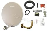 Satgear 80cm Motorised Satellite Dish Kit - Off-White Dish