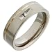 Titanium & Silver TI3208-7 1x5p 5pt Diamond Set Ring