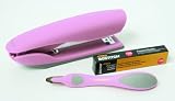 Stanley Bostitch Pink Velvet AntiJam Stand-Up Desktop Stapler Plus Pack with Push Style Staple Remover and 1,200 Staples (B326-PP-VLT-PNK)