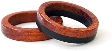 His and Her Wood Rings, Sandalwood Jewelry, Wooden Ring Set, Wood Wedding Rings, Wood Bands Set, Wooden Wedding Bands, Minimalist Ring, Gift