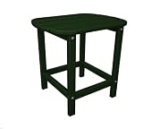 Polywood Outdoor Furniture 15 Inch Side Table, Green-Recycled Plastic Materials