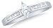 14K White Gold Diamond Classic Traditional Engagement Ring - Prong Set Solitaire Setting w/ Channel Invisible Set Marquise & Princess Cut Diamonds - (3mm Band Width) - (1/4 cttw)