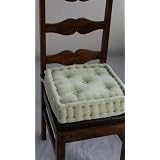 Velvet Dining Chair Booster Cushion Sage Green
