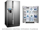 Baumatic Side by Side Fridge Freezer Mirror Glass REFLEX