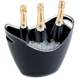 Black Acrylic Wine / Champagne Bowl Buckets - Holds Up To Three Bottles