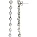 Sterling Silver Seven Stone Dangling Earrings w/ title=