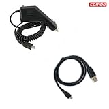 Nokia Fold 3710/3711 Combo Rapid Car Charger + USB Data Charge Sync Cable f ....